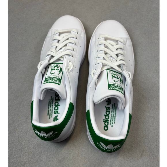 NWOB Adidas Stan Smith Original Sneakers Mens White Green Iconic Casual Size 8.5 - Picture 4 of 10
